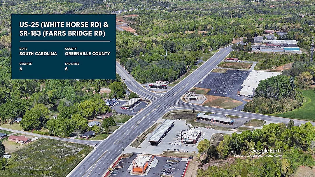 Graphic showing US-25 and SR-183 with statistics overlaid.