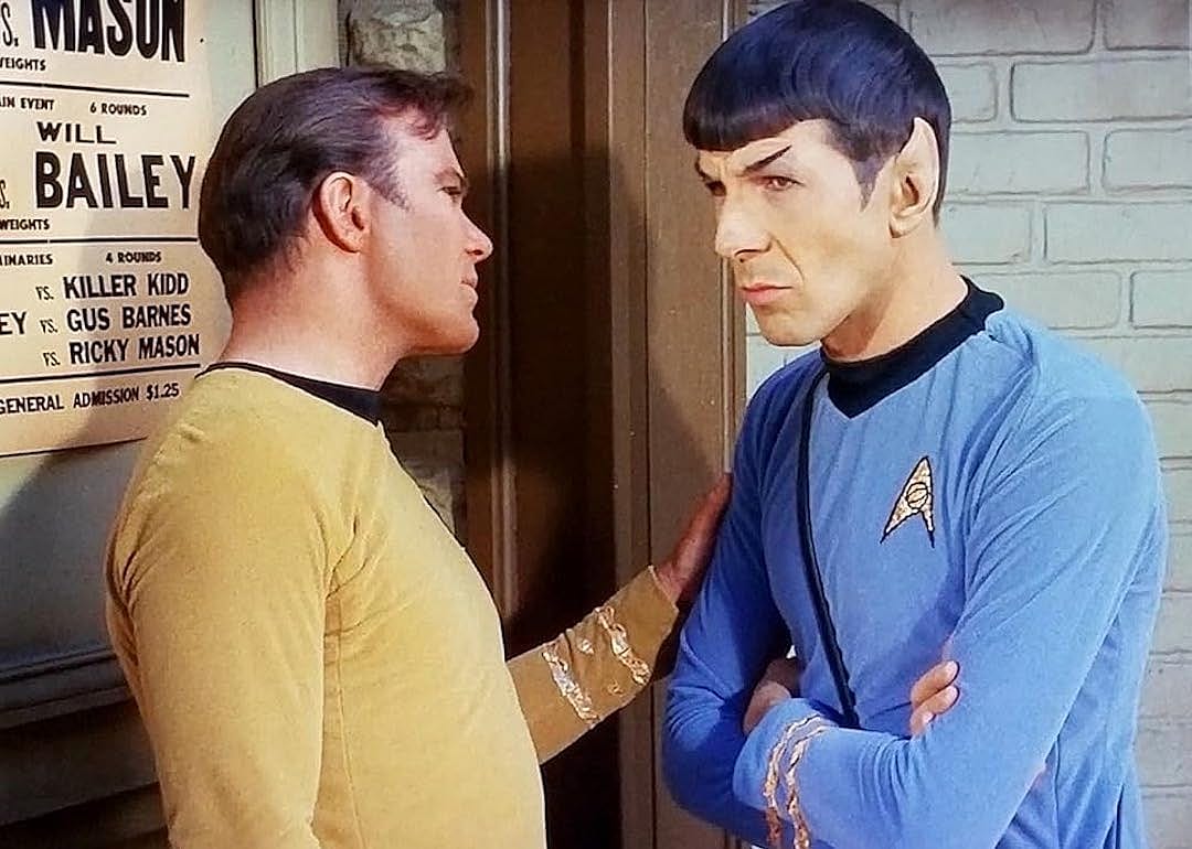 William Shatner and Leonard Nimoy in Star Trek.