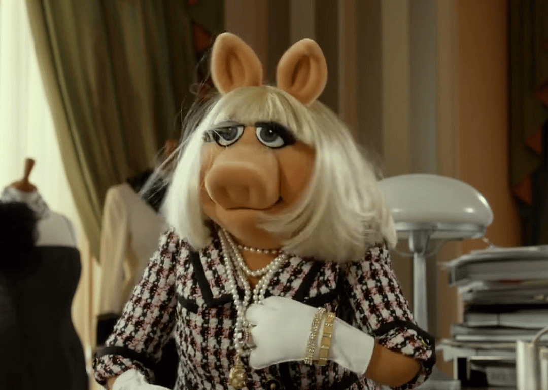 Miss Piggy in a scene from 'The Muppets' (2011)