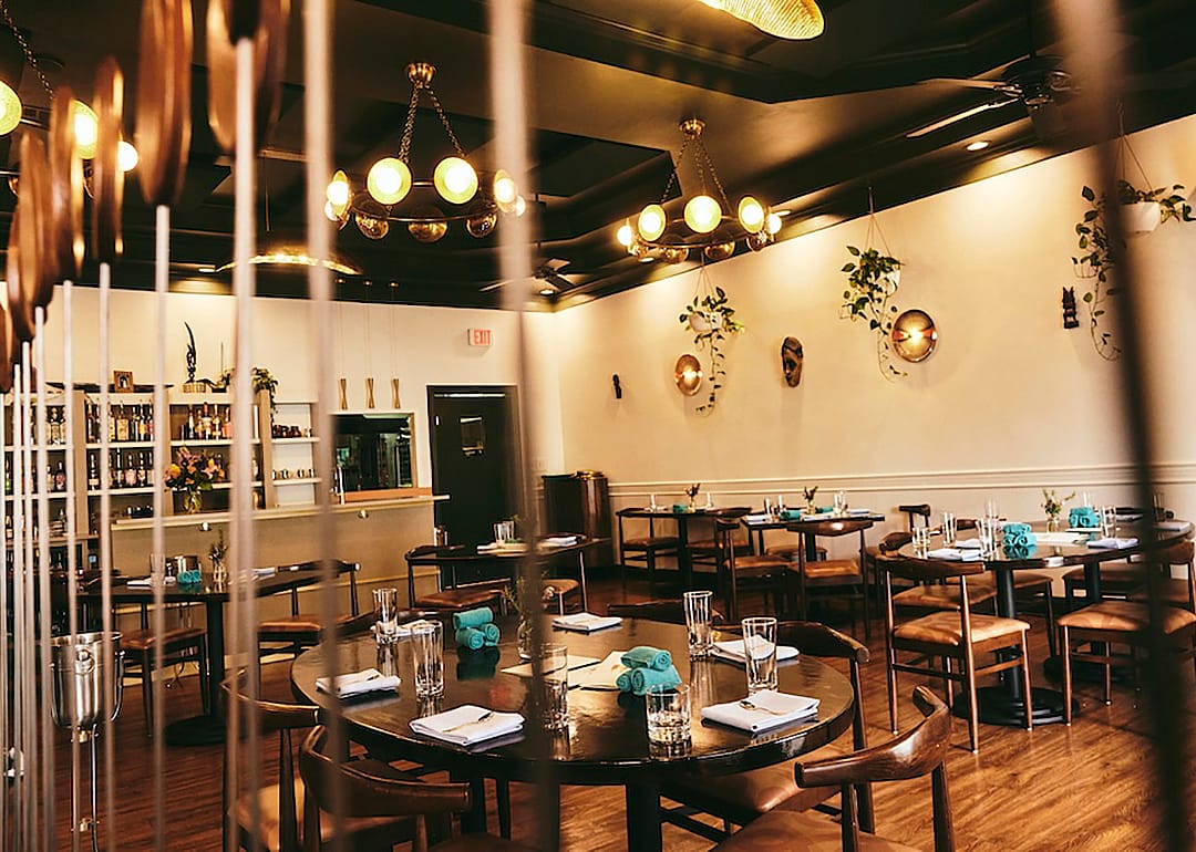 Interior of Dakar NOLA restaurant.