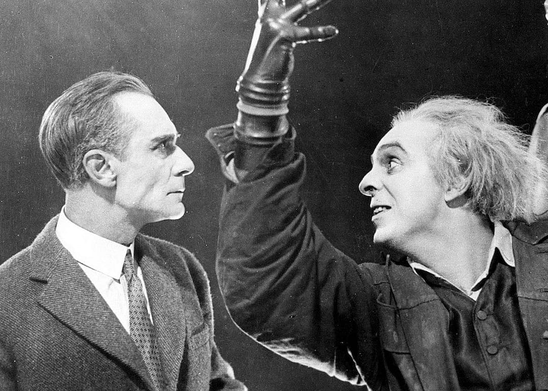 Alfred Abel and Rudolf Klein-Rogge in 'Metropolis.'