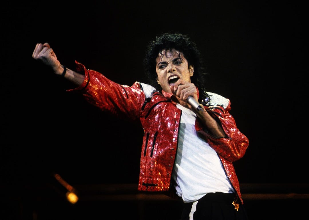 Michael Jackson performs during the “Bad” tour at Madison Square Garden in New York City on March 3, 1988. 