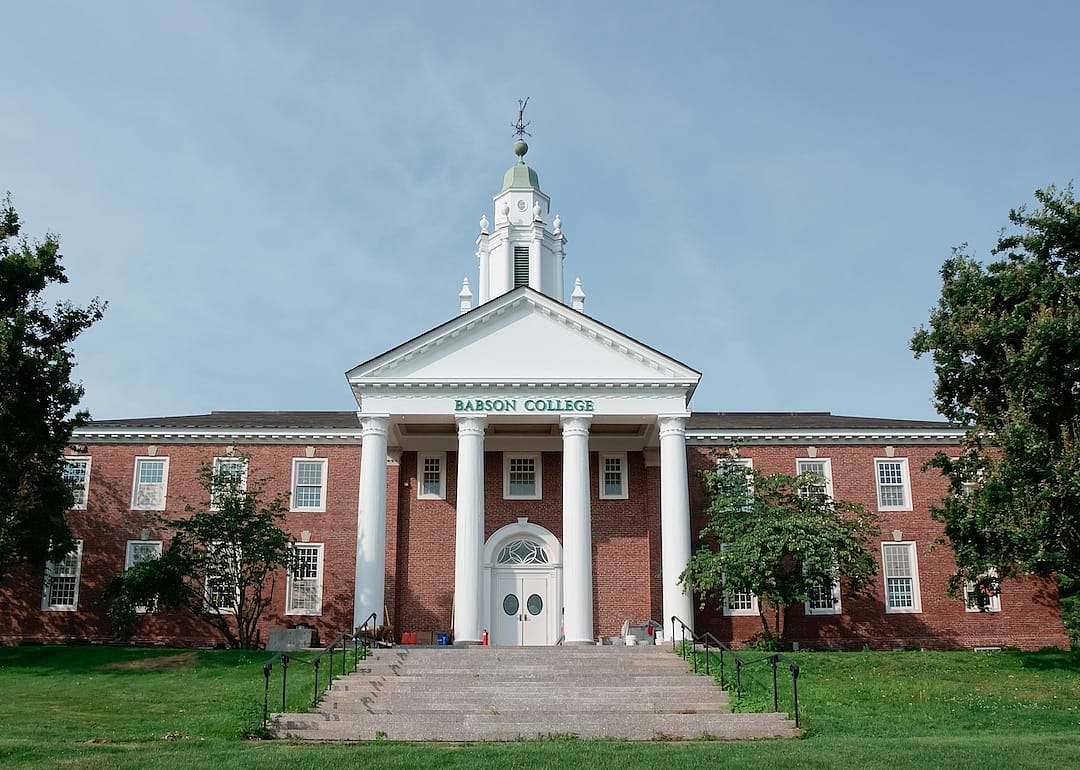 Main campus of Babson College in Wellesley, Massachusetts.