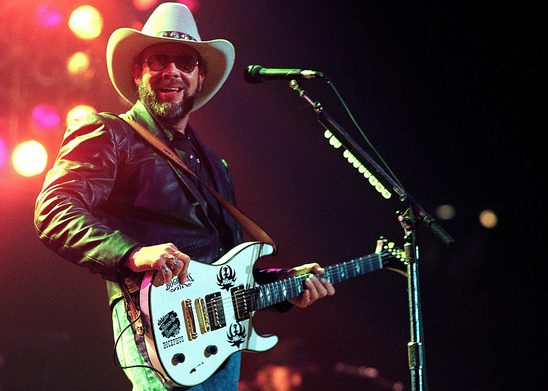 Hank Williams Jr performing onstage.
