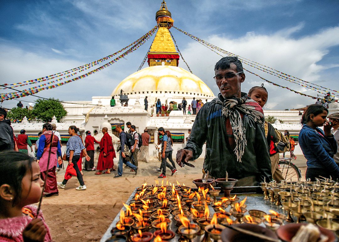 Before: Boudhanath Stupa, Kathmandu, Nepal