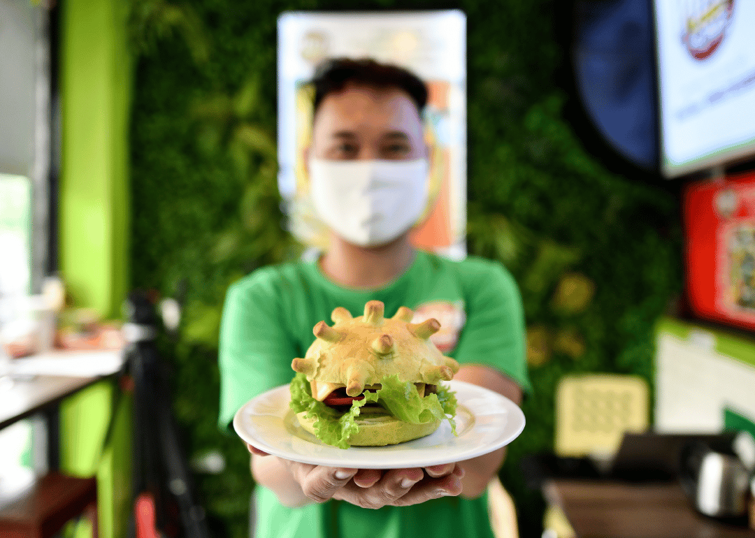 Corona burgers in Vietnam