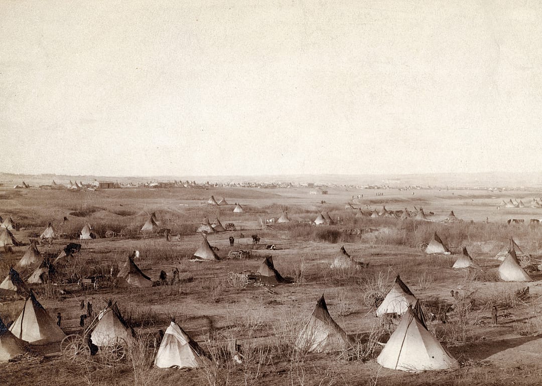 Historic photo of Pine Ridge Reservation.