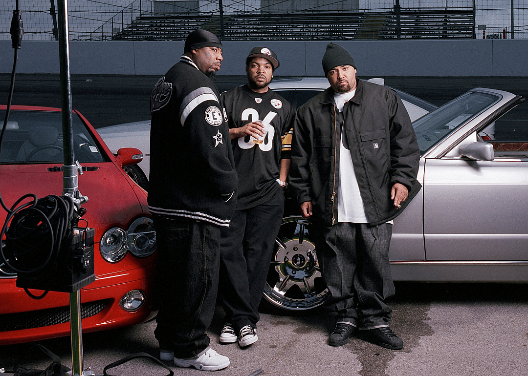 Ice Cube and Westside Connection pose for a photo.