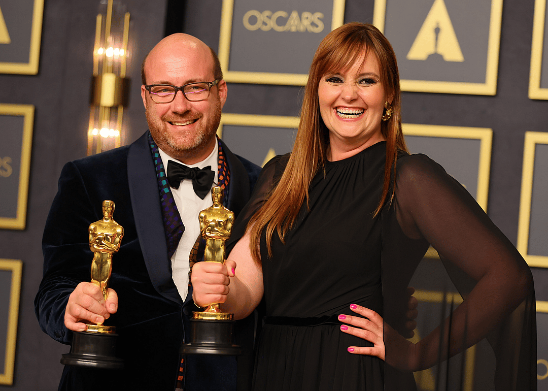 Patrice Vermette and Zsuzsanna Sipos pose with their awards