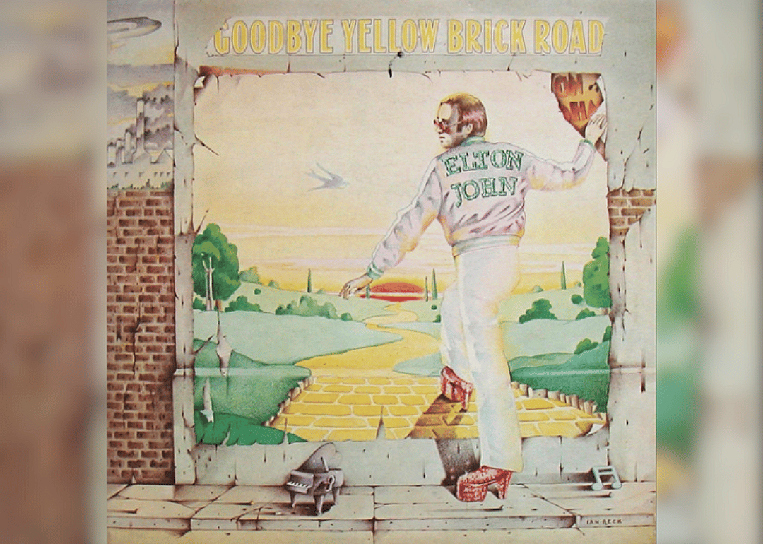 The cover of "Goodbye Yellow Brick Road" album.