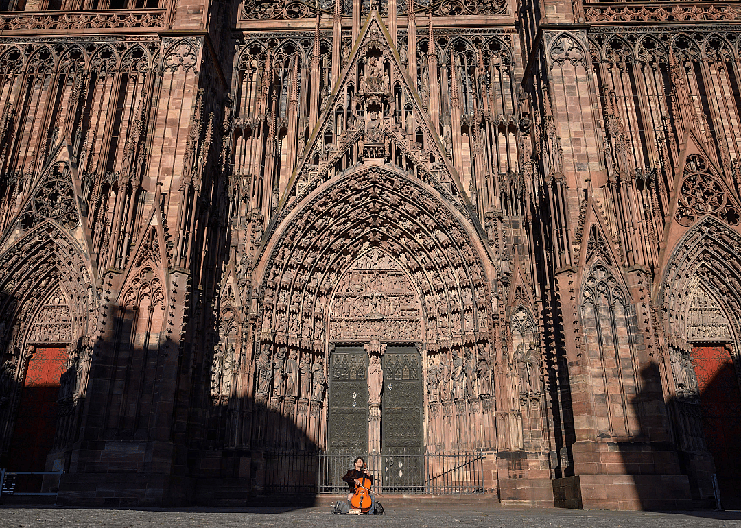 Cello with backdrop