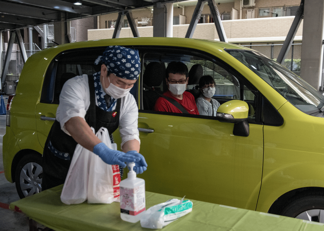 Sanitized hand-offs in Japan