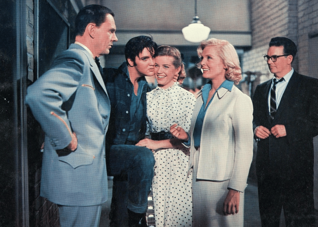 Elvis Presley in a scene from ‘Loving You’