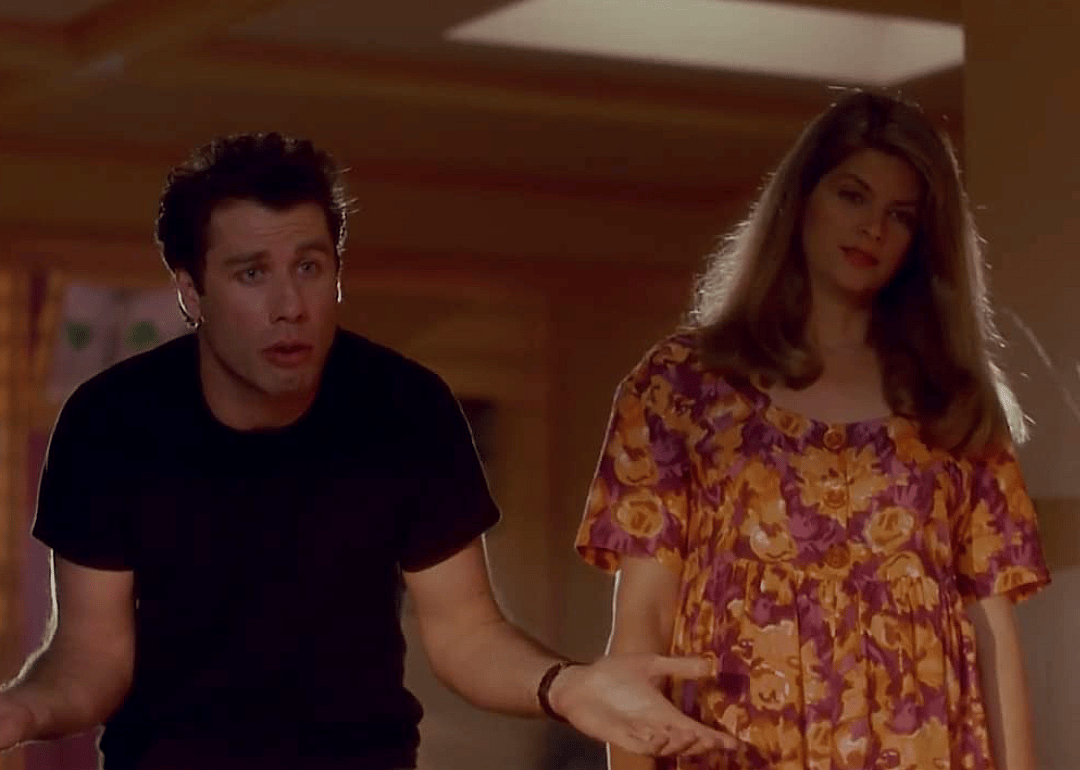 John Travolta and Kirstie Alley in a scene from ‘Look Who's Talking Too’.