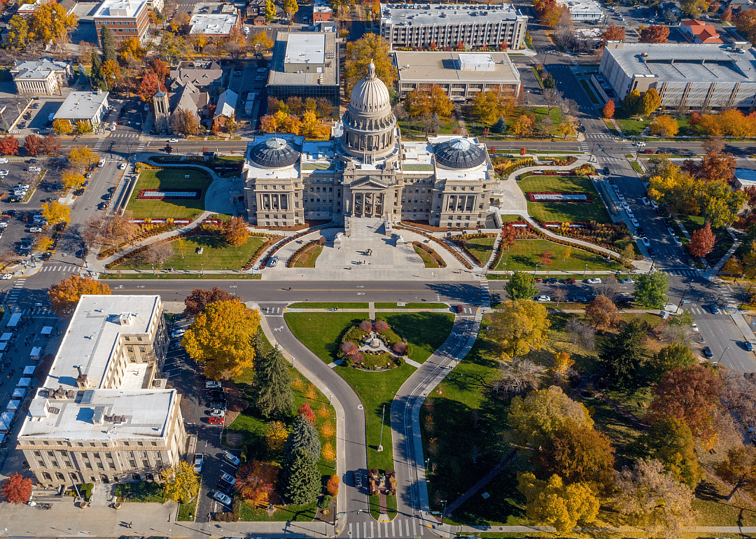 Aerial view Boise Capitol Building