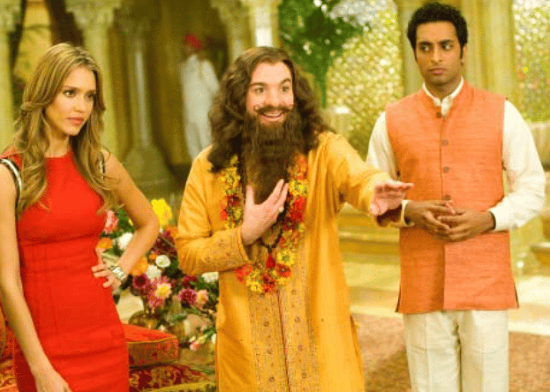 Mike Myers, Jessica Alba, and Manu Narayan in ‘The Love Guru’.