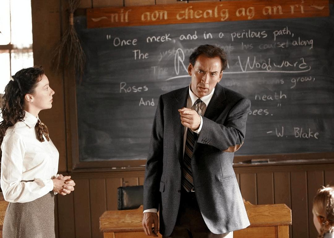 Nicolas Cage and Molly Parker in ‘The Wicker Man’.