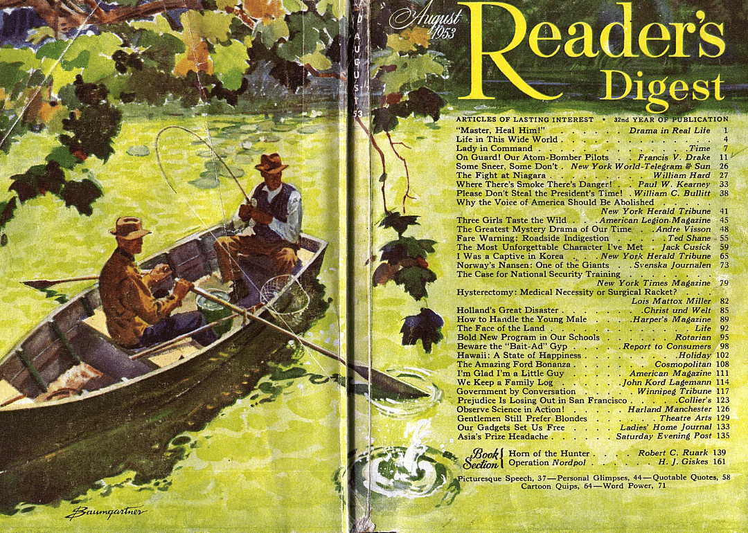 1954: Readers Digest published its first-ever ad