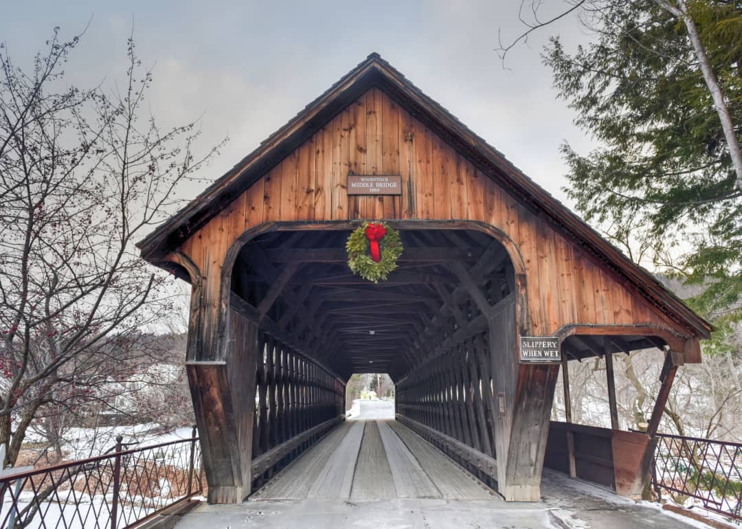 Covered bridge in Woodstock, Vermont
