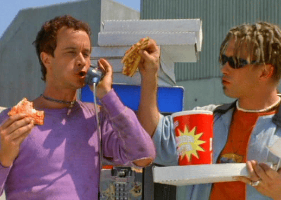 Stephen Baldwin and Pauly Shore in a scene from ‘Bio-Dome’.