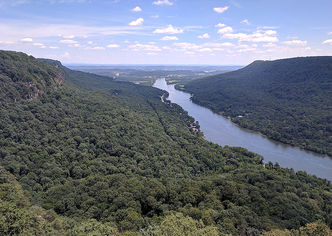 View of the Tennessee River from Signal Mountain.