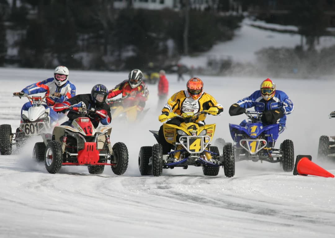 Winter Ice racing on lake george