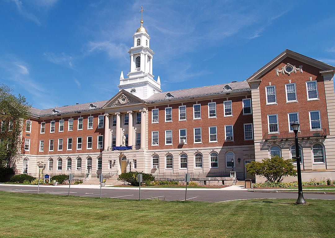 McDonough Hall on the campus of Saint Joseph College.