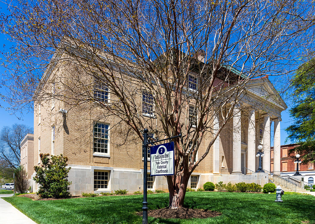 York County Courthouse in spring.