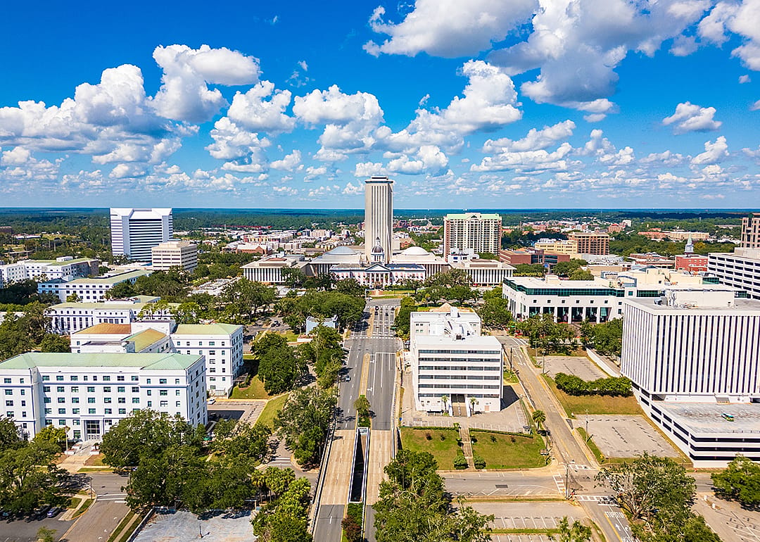Aerial view of  State Capitol.