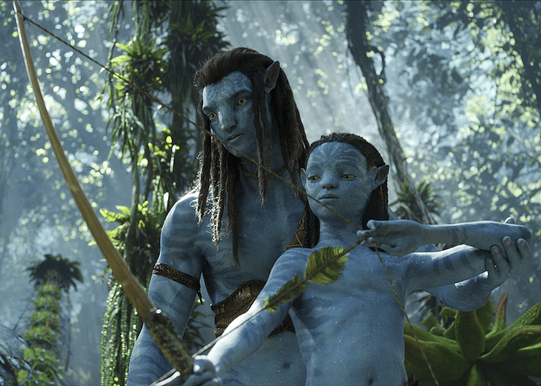 Sam Worthington and Jamie Flatters in ‘Avatar: The Way of Water’.