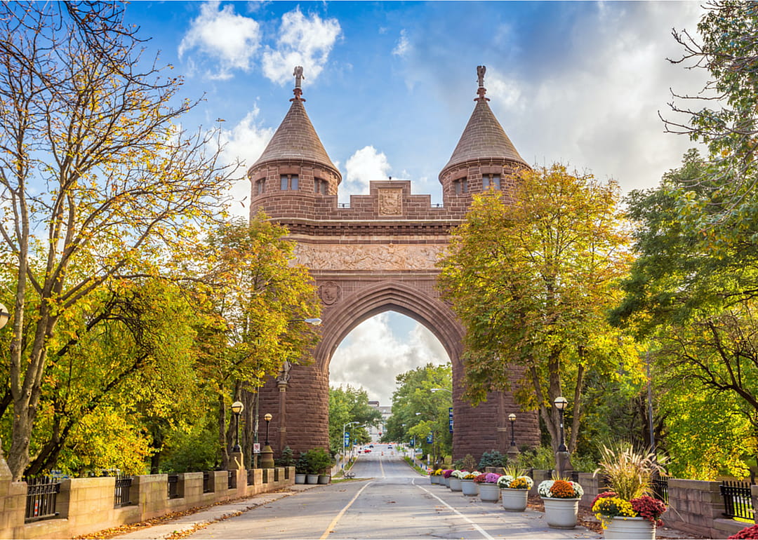 Soldiers and Sailors Memorial Arch in Hartford.