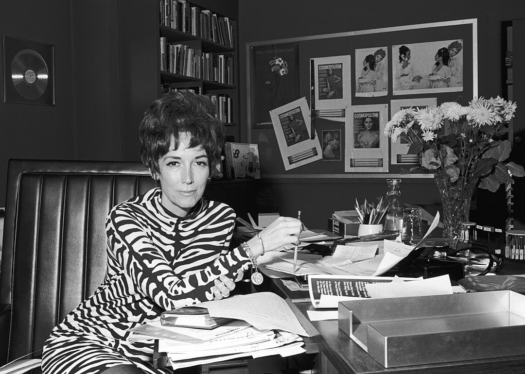 1965: Helen Gurley Brown became Cosmopolitan's editor-in-chief