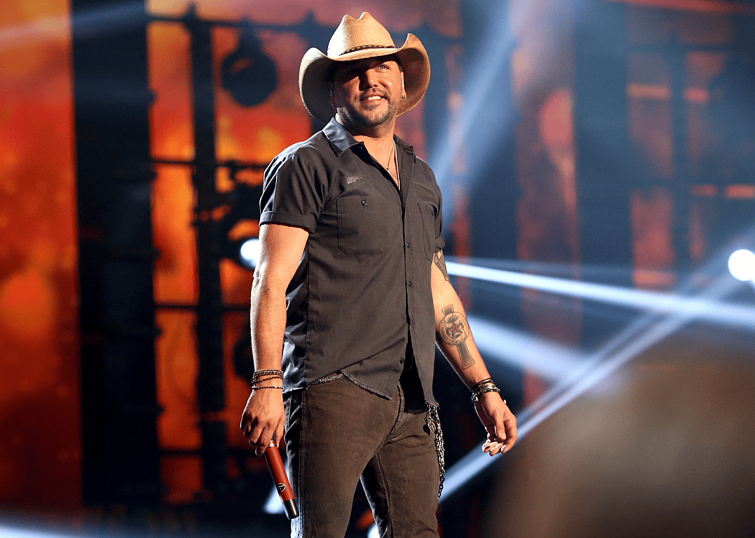 Jason Aldean performs at the Academy Of Country Music Awards.