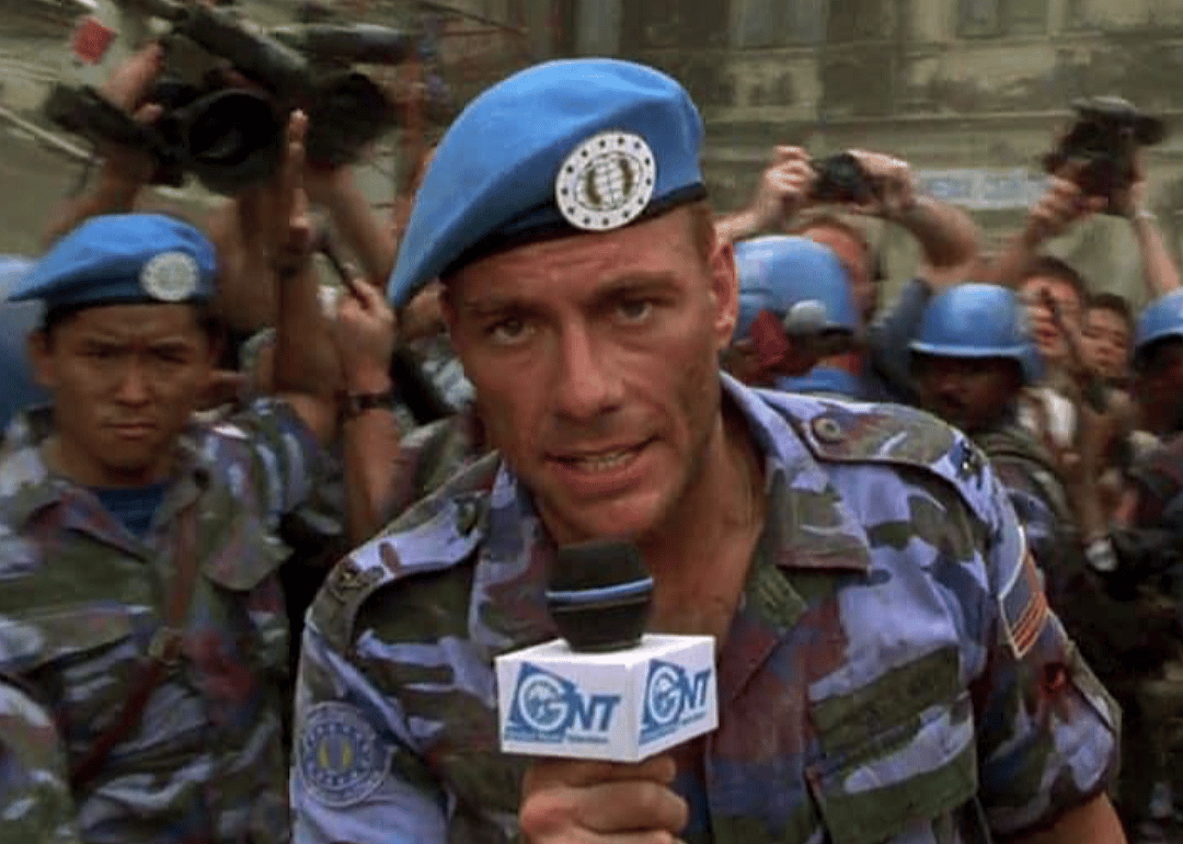 Jean-Claude Van Damme in a scene from ‘Street Fighter’.