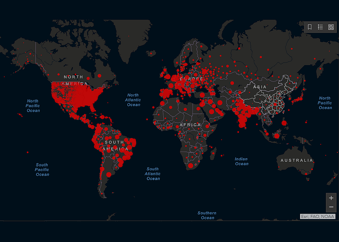 Current global COVID-19 cases