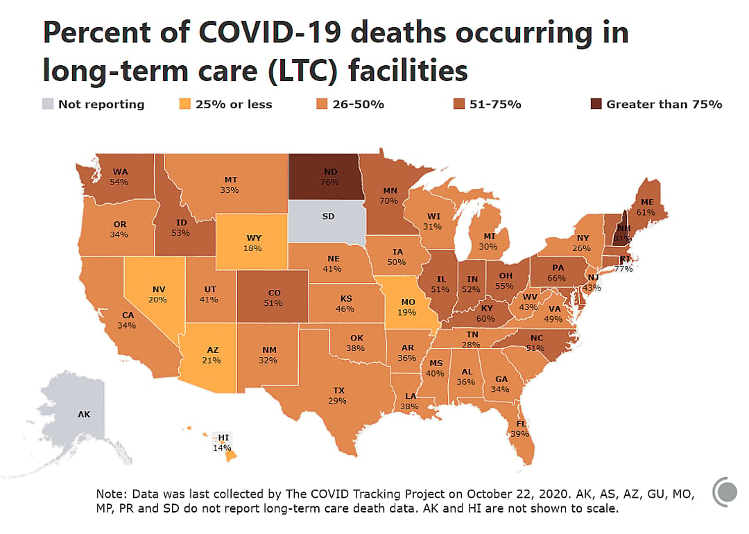 Deaths in long-term care facilities