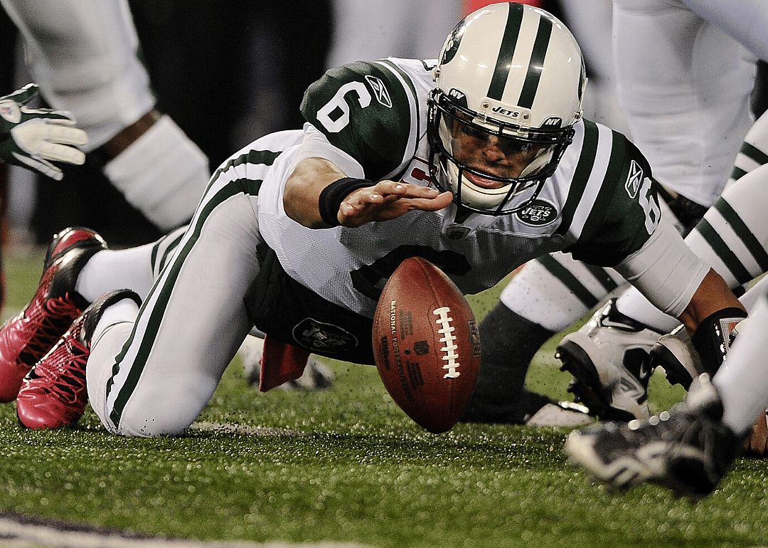 Mark Sanchez butt fumbles