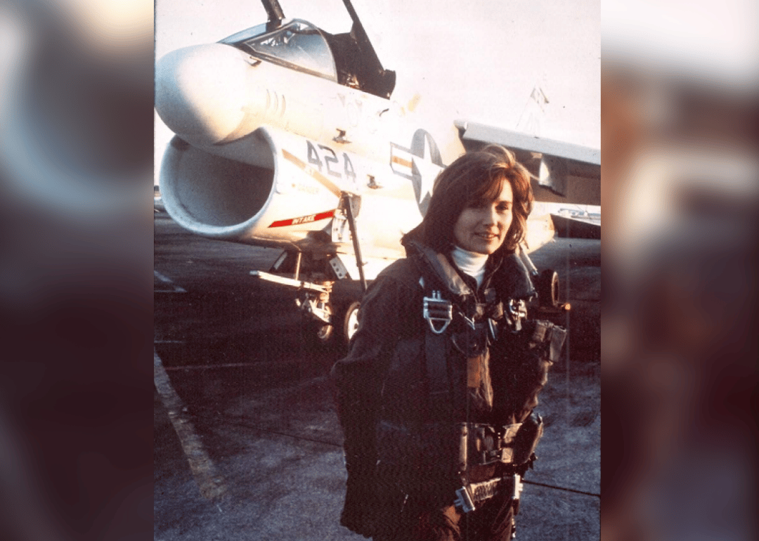 1974: Capt. Rosemary Mariner flies a tactical jet