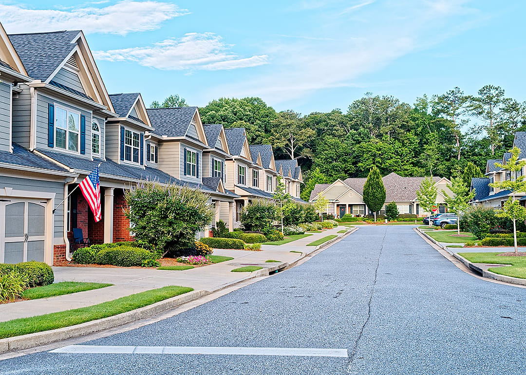 Residential neighborhood in Cumming.