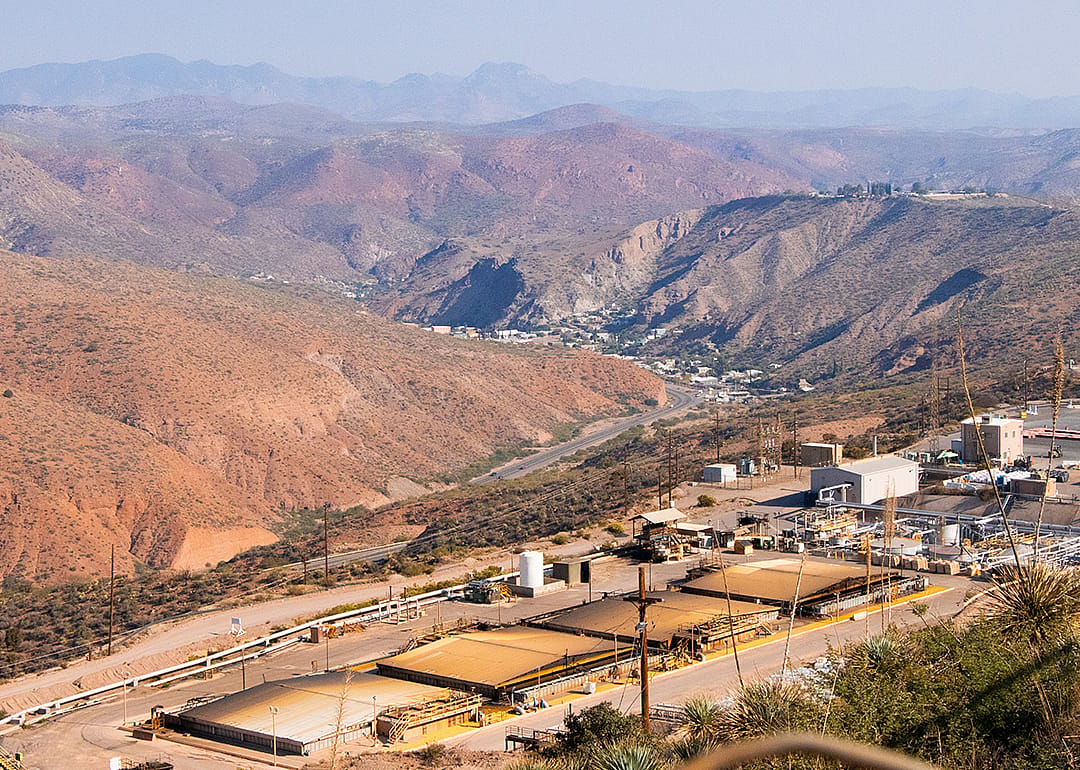 Elevated view overlooking the town of Clifton.
