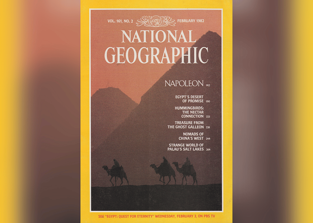 1982: Cover of National Geographic (pyramids of Giza) was fake