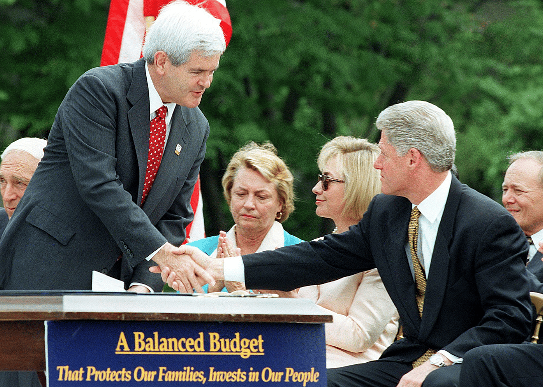 1997: Clinton eliminates budget deficit