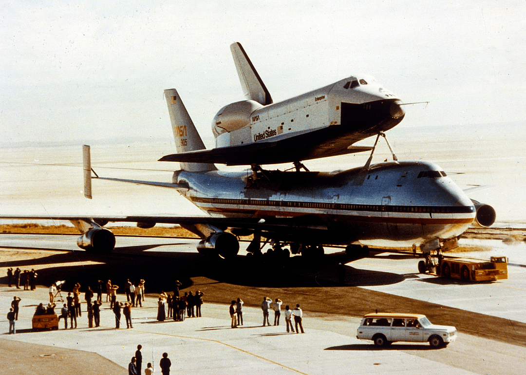 Space Shuttle Orbiter on Boeing 747.