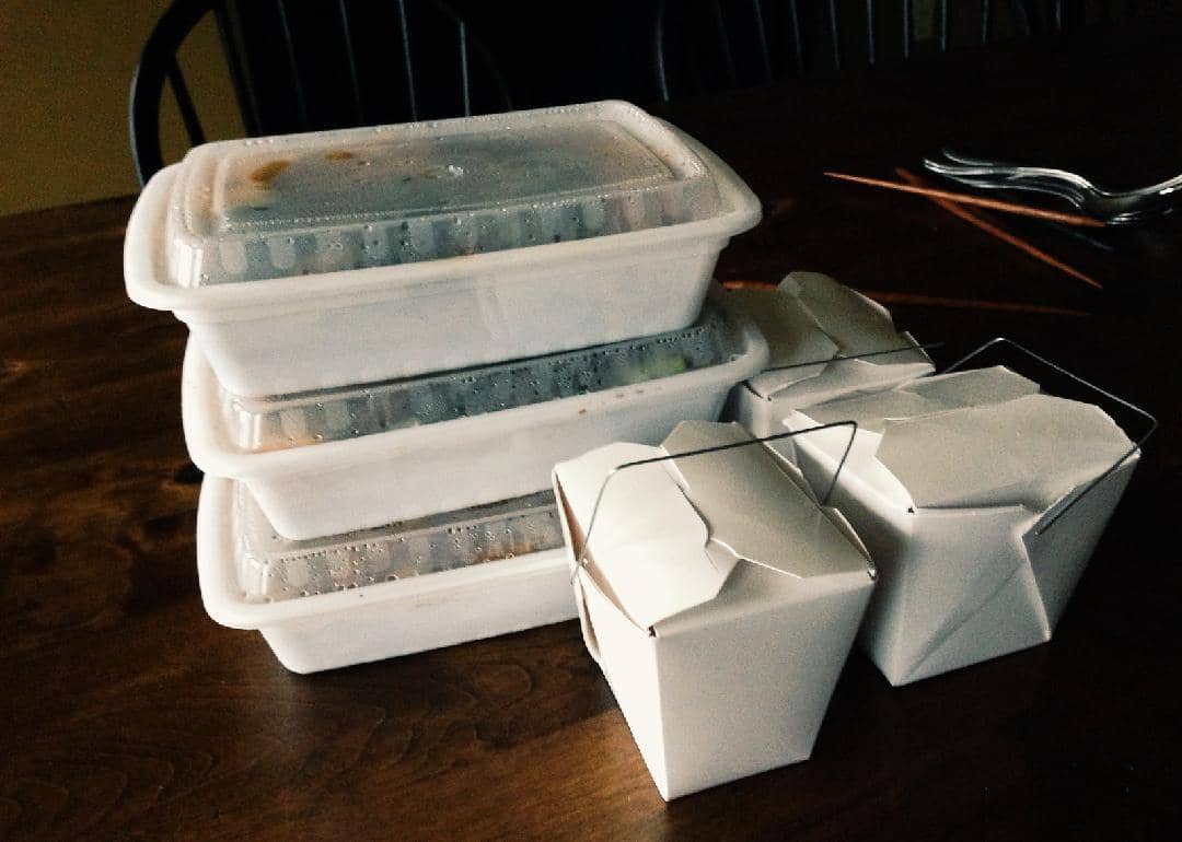 #8. Plastic take out/away containers