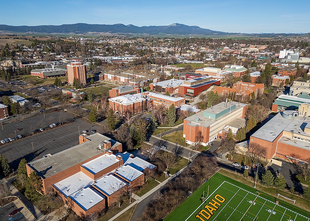 University of Idaho and Moscow mountain.