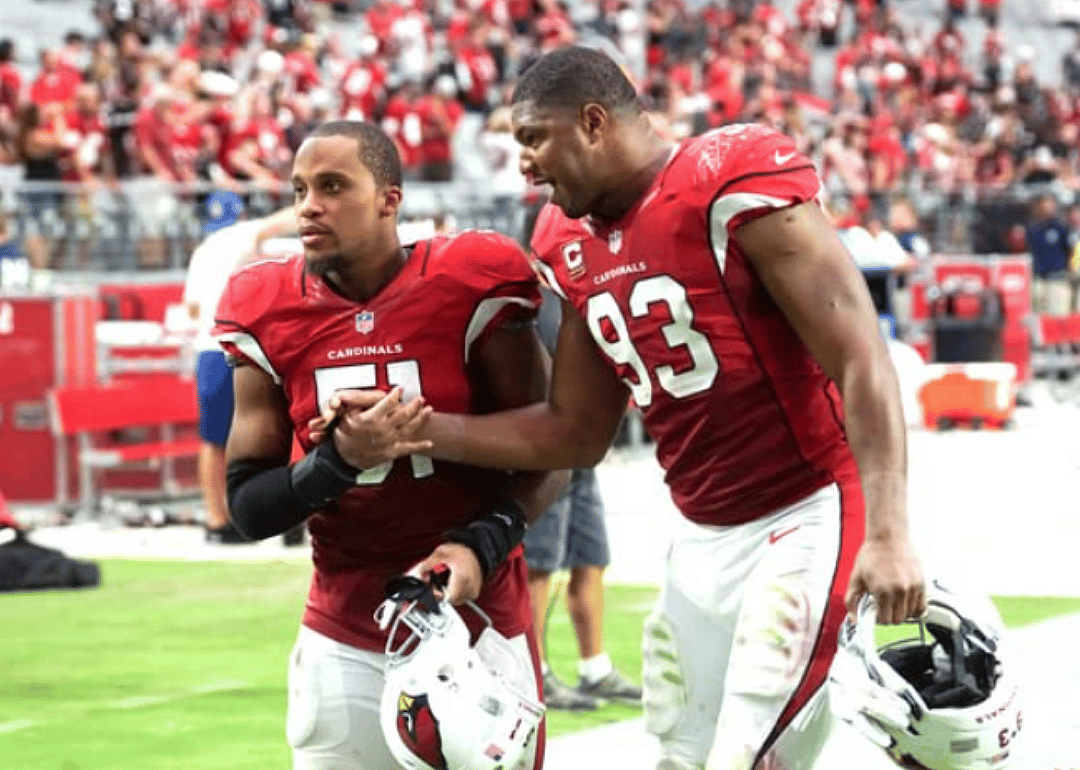 NFL players on the field
