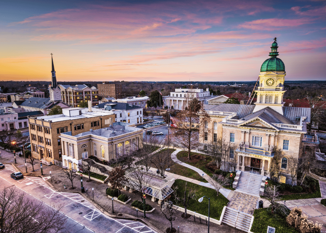Aerial view of downtown Athens.