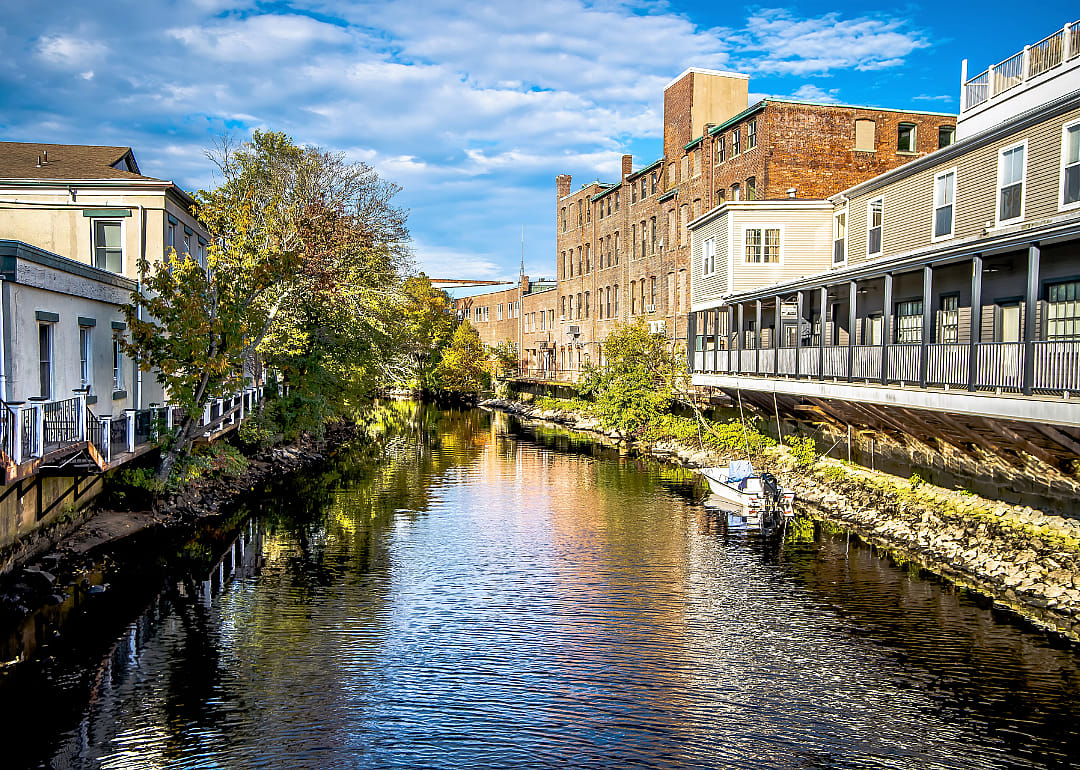 A small canal of water