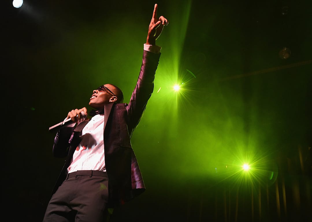 Mario performs onstage.