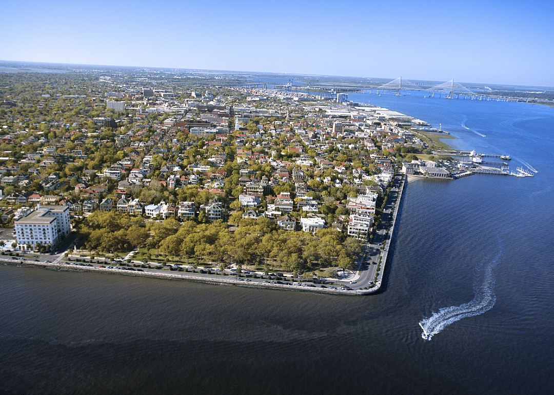 An aerial view of Charleston.